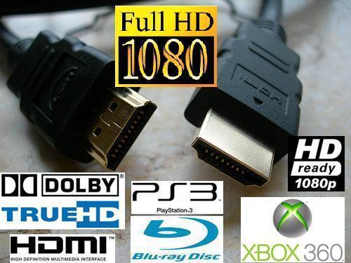 CABLE HDMI BAÑO ORO PARA PS3 XBOX TV HD LCD 1080p
