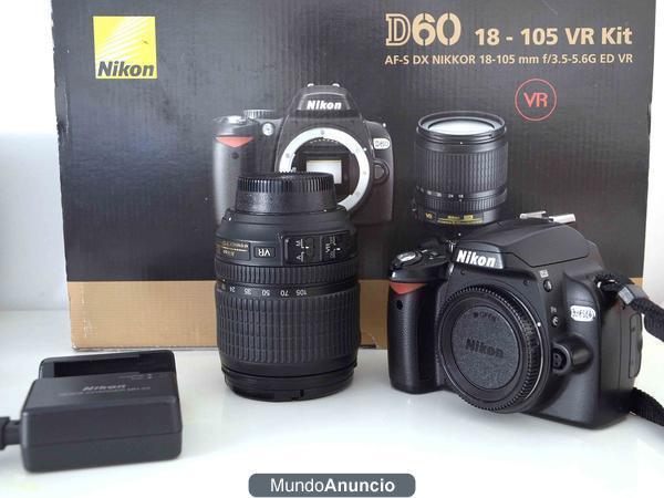Nikon D60 + objetivo Nikon 18-105 VR