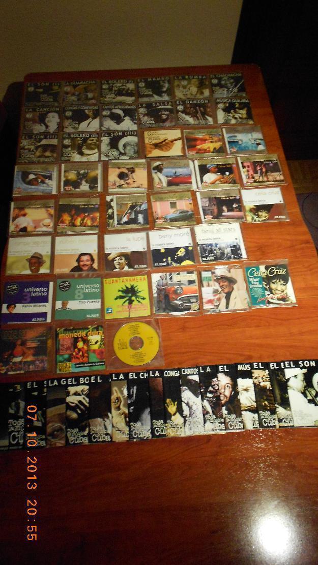 44 CDs de música tradicional originaria de Cuba (3 colecciones y otros) y cosas sobre Cuba