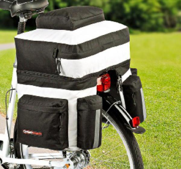 Alforja para bicicleta con mochila, divisible, 50 ltr.Alforja