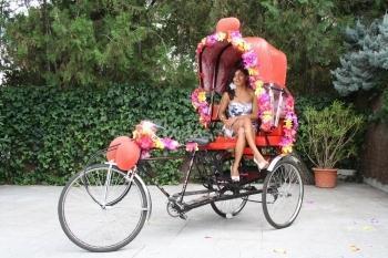 Alquilo rickshaw bici taxi indu para fotos, bodas, publicidad, modelos