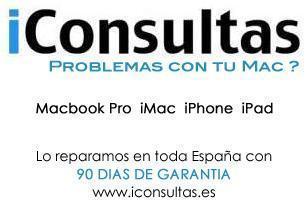 Apple averiado / iPad roto / iPhone mojado / iConsultas repara Mac en España