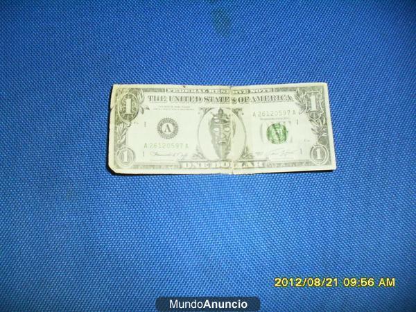 billete one dollar