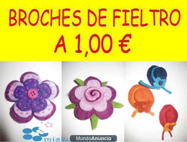 BROCHES DE FIELTRO: FLORES, ANIMALES. . . .