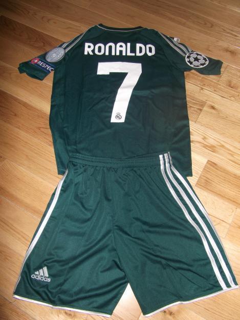 Camisetas y pantalones niños real madrid verdes champions 2013
