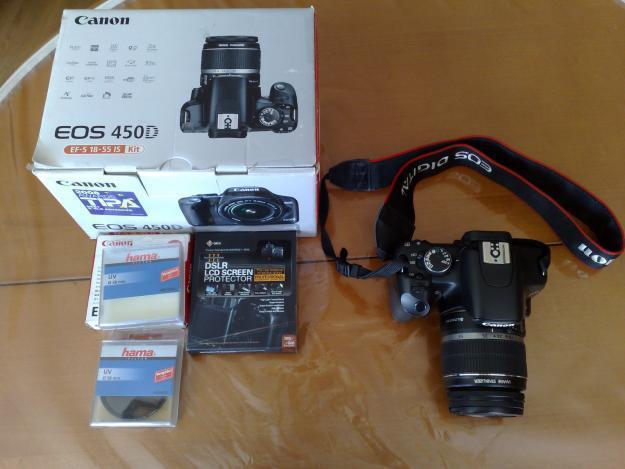 Canon 450d + 18-55 mm + extras