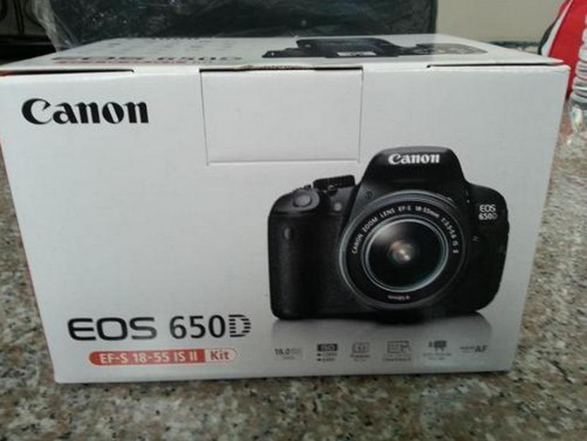 Canon eos 650d con kit 18-55 is ii nueva