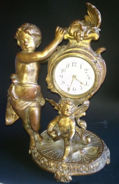 Coleccionismo: reloj de bronce año 1900