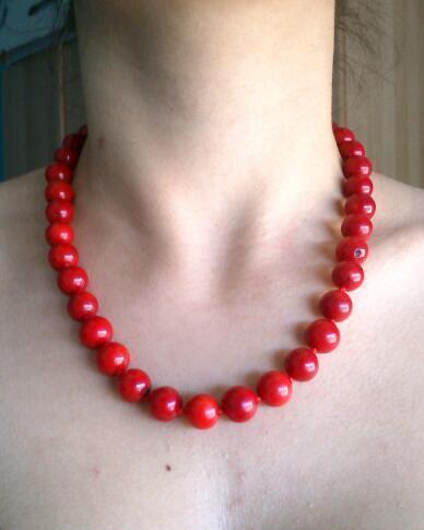 Collar de coral bambú 11mm