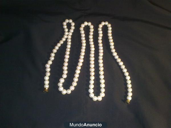collar de perlas de 139 cm mas cierre EXCELENTE CALIDAD