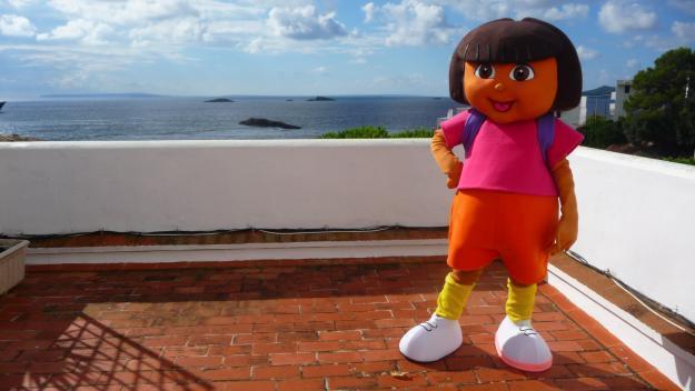 Disfraz cabezón adulto de Dora exploradora