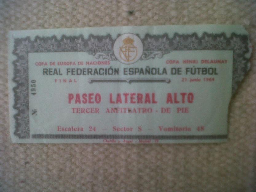 entrada futbol eurocopa 1964