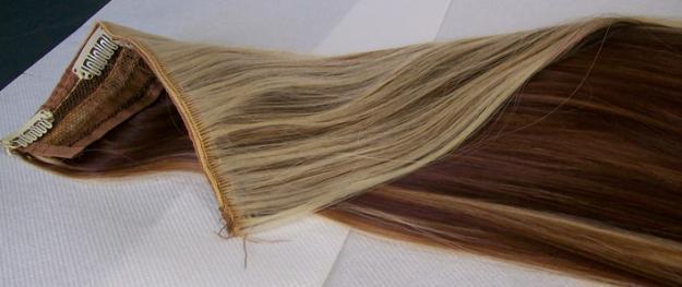 Extensiones de pelo cortina de 23cm ancho, 50 cm largo 3 tonos fibra kanekalon