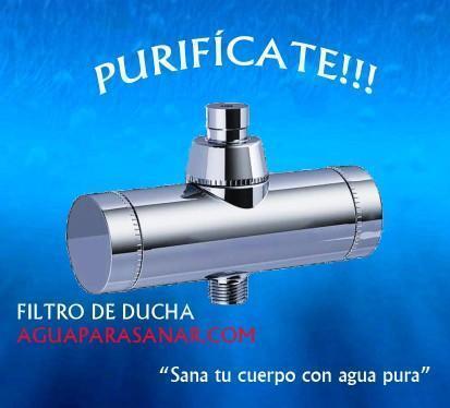 Filtro de ducha  PureSpa elimina el Cloro, metales pesados y pesticidas con KDF