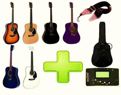Guitarra acustica funda afinador accesorios.  nueva  envios de fabrica