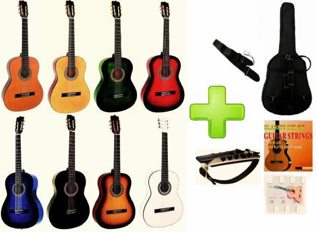 Guitarra clasica +funda +afinador +accesorios.   nueva, envios de fabrica