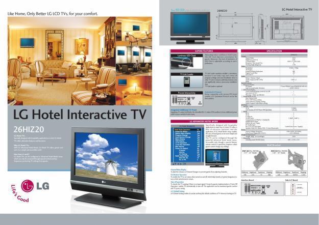 LCD Lg 26HIZ20, interactivo, modo hotel, sin TDT
