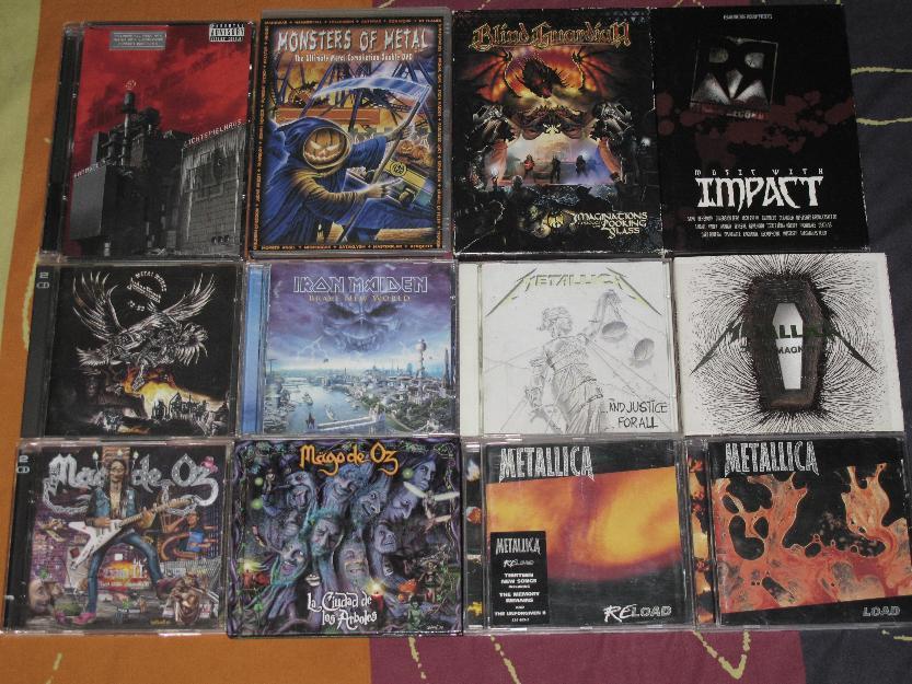 Lote de 8 cds y 4vds heavy -metal-thrash
