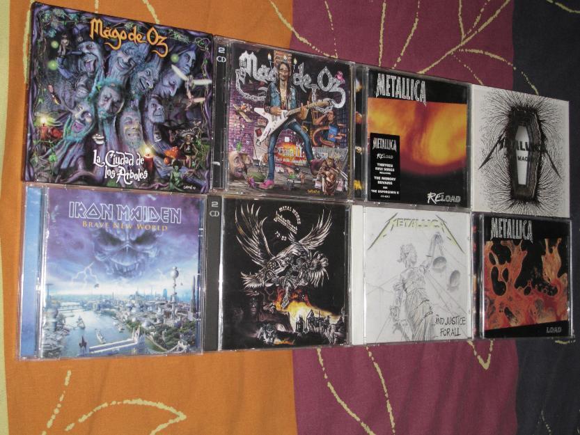Lote de 8 cds y 4vds heavy -metal-thrash