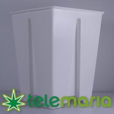 Maceta · 15X15X20 · 3L Cuadrada Blanca