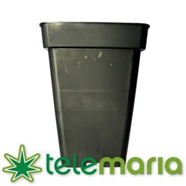 Maceta · 20X27,5 · 7L Cuadrada Negra