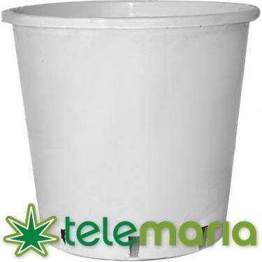 Maceta redonda blanca 10L