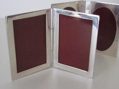 Marco pequeño plata 925 formato libro rectangular