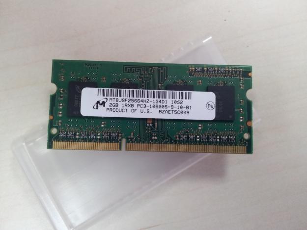 Memoria Hp RAM portátil 2gb 1rx8 pc3-10600s