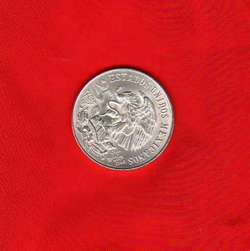 moneda plata olimpiada Mexico 1968