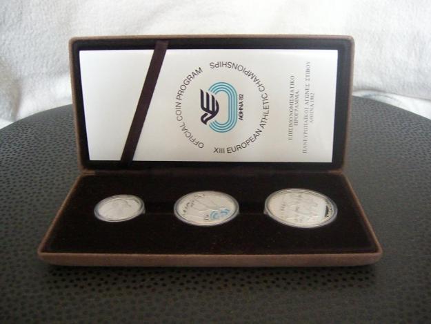 monedas de plata conmemorativas Olimpiadas de Grecia 1982