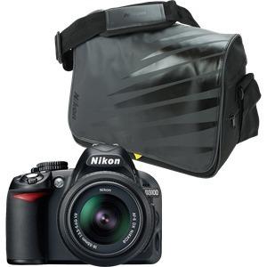 Nikon D3100 Black & CF-EU08 WAE26001 Package with 14.2Mp DSLR Camera, 18-55mm VR Lens Kit