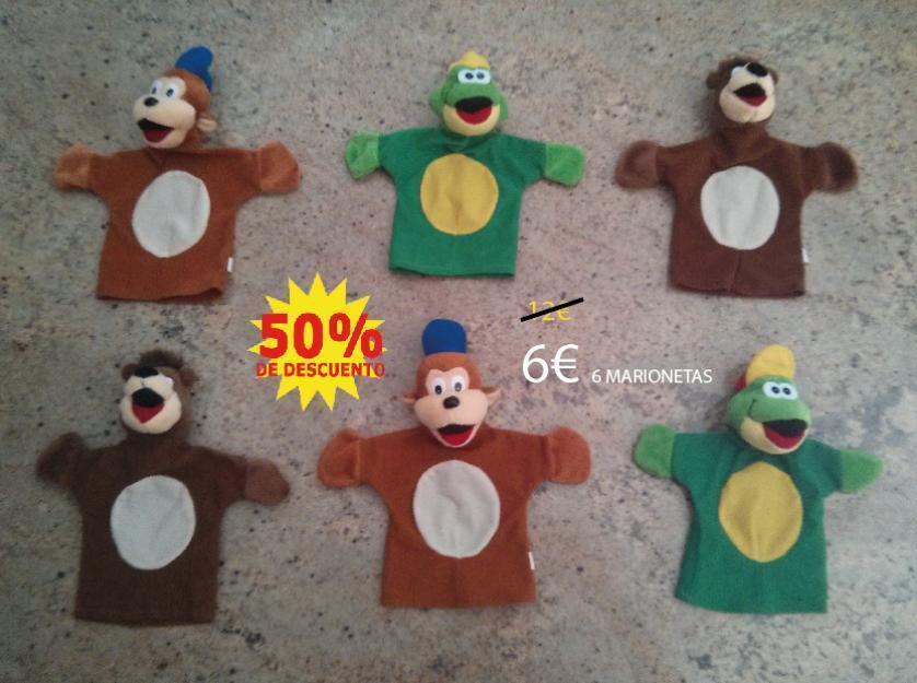 ¡Oferta! Lote de 6 marionetas [50% dto]