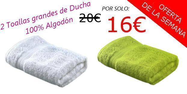 Ofertas de 3 toallas grandes de ducha 100% algodón