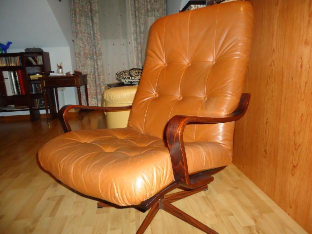 Oferta sillón giratorio de cuero seminuevo