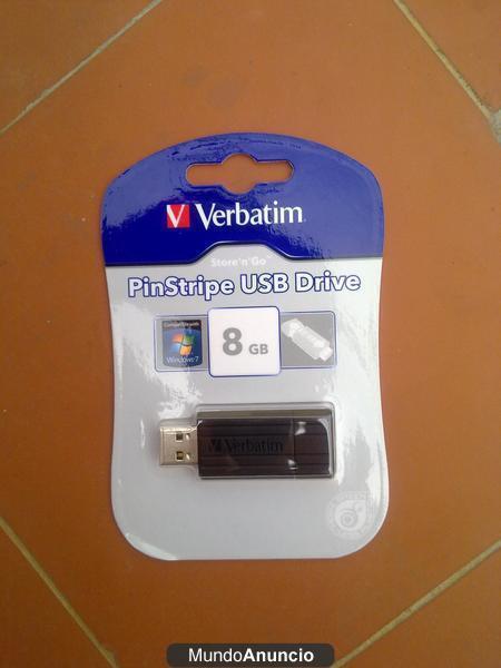 Pendrives memorias USB de 8 gb a 8 euros/unidad