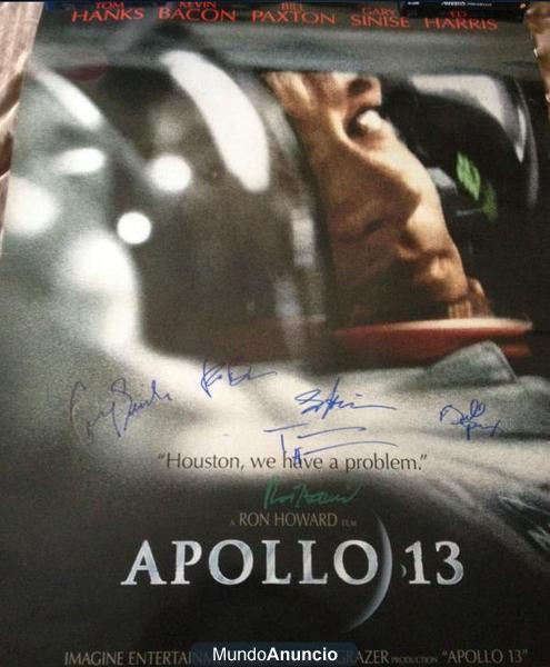 Póster Apollo 13 firmado por Tom Hanks, Kevin Bacon, Ron Howard, Bill Paxton, Gary Sinise y Ed Harris