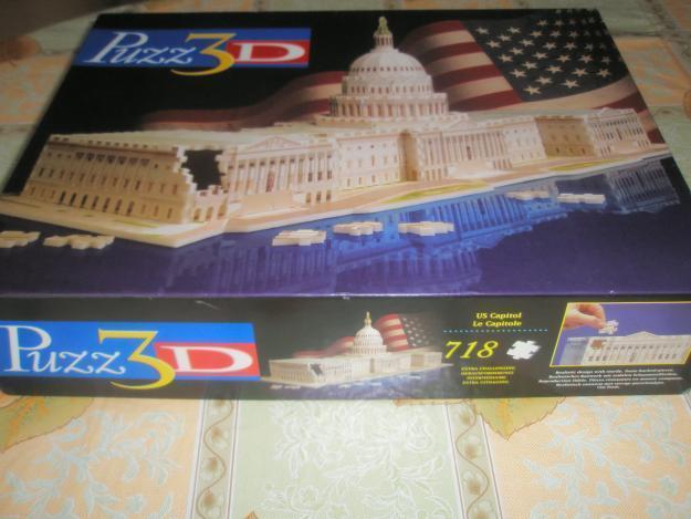 Puzzle 3D Capitolio. 718 piezas. Marca MB. Impecable estado