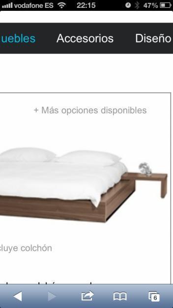 Se vende Estructura de cama, mesillas y cabecero