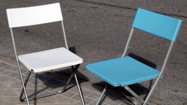 Sillas con mesas para aula, sillas plegables, taburetes