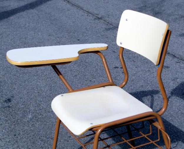 Sillas con mesas para aula, sillas plegables, taburetes