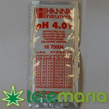 Sobre solución Tampón 20Ml PH4 HI70004  - 25 unidades