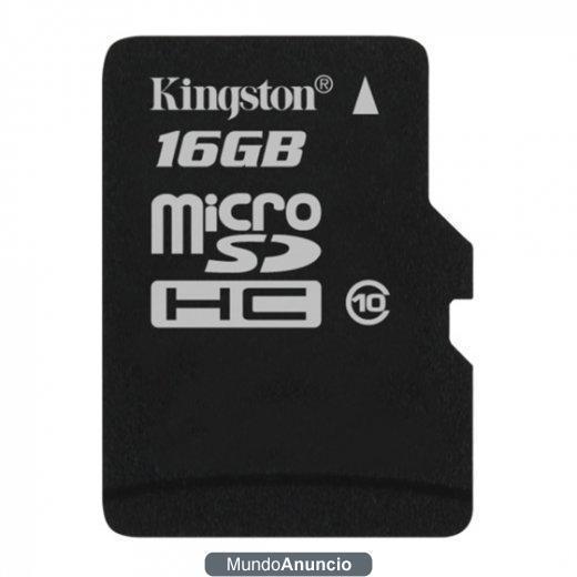 TARJETAS MICROSD KINGSTON DE 16 GB Y CLASE 10 NUEVAS