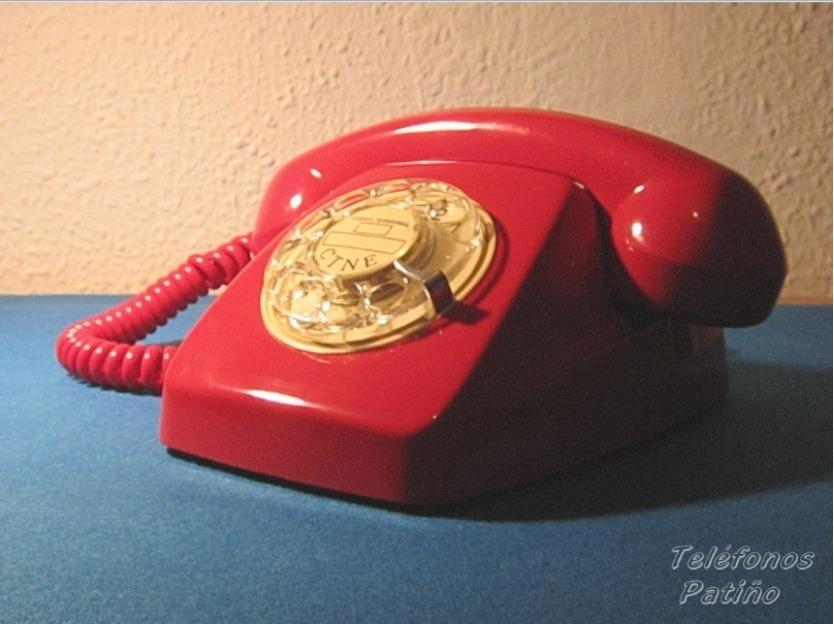 Telefono antiguo heraldo rojo años 70