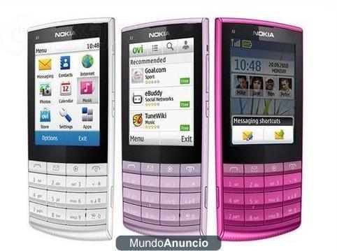 Teléfono Nokia Original X3-02,3G,Quad-Band,WiFi,5MP camera con freeshipping