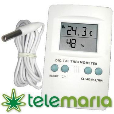 Termo/Higrómetro y reloj con sonda