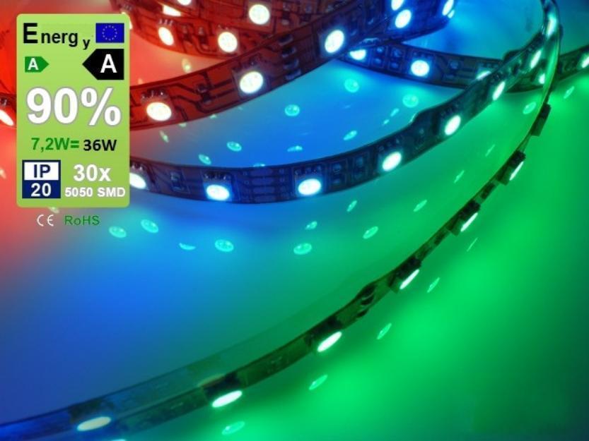 Tira led 5050 - 30 leds rgb