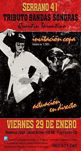 Tributo Quentin Tarantino en discoteca Serrano 41 (Madrid)