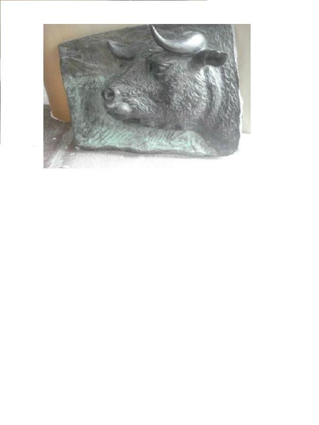 UNICA BELLEZA MEXICANA Cabeza de toro  escultura en bronce peso aprox. 45 kilos