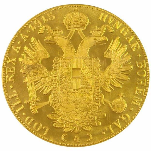 Vendo 4 ducados de austria de 1915 - moneda de oro de 22K