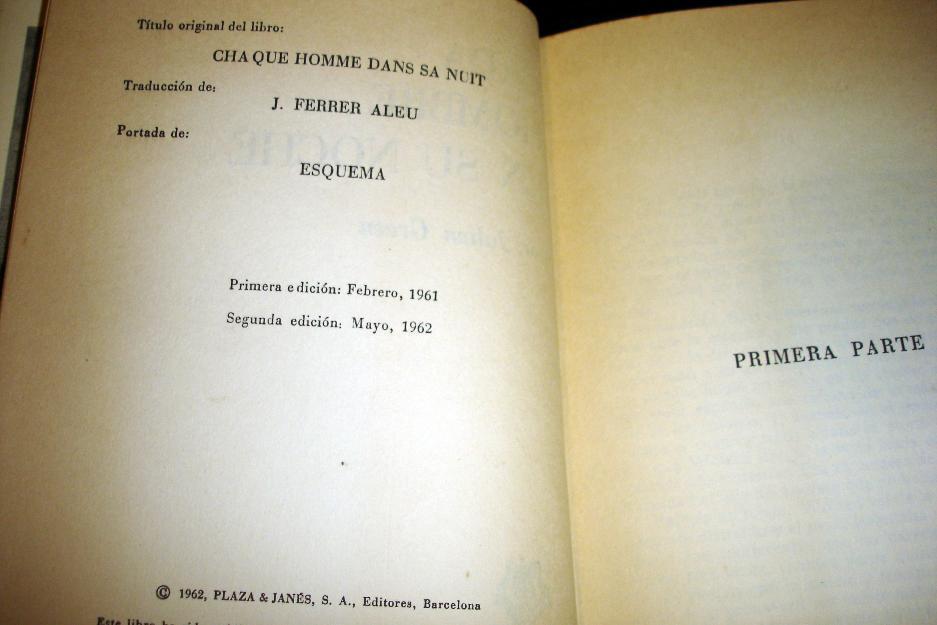 Cada hombre en su NOche-julien green 1962